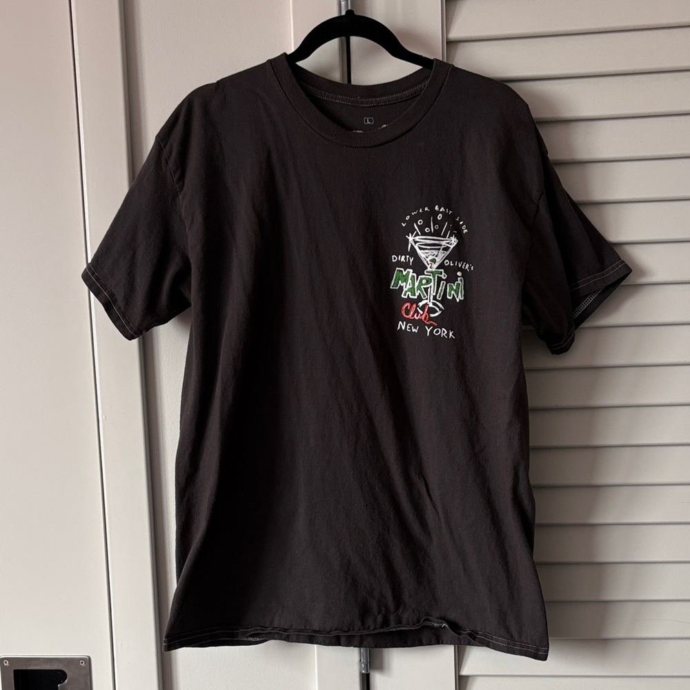 Men's Dark Grey Graphic Martini Club T-Shirt